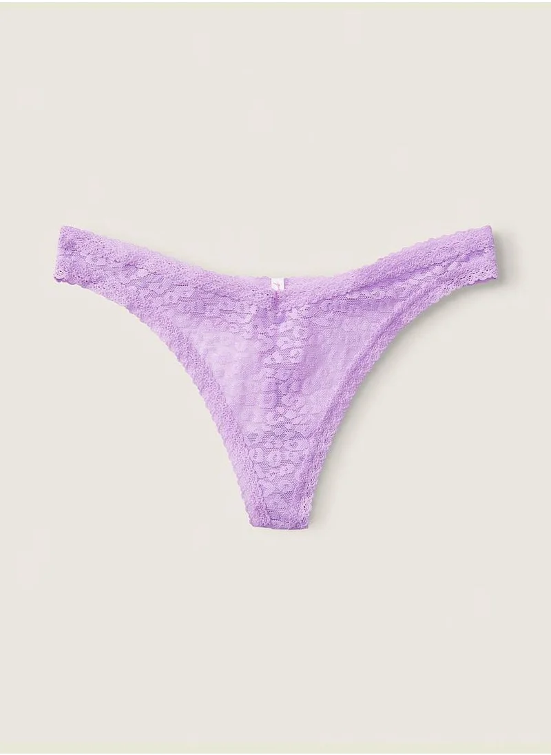 PINK Wear Everywhere Lace Thong Underwear