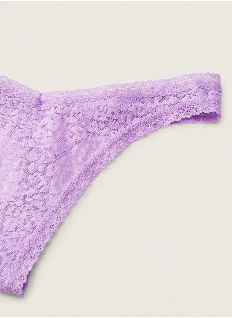 PINK Wear Everywhere Lace Thong Underwear