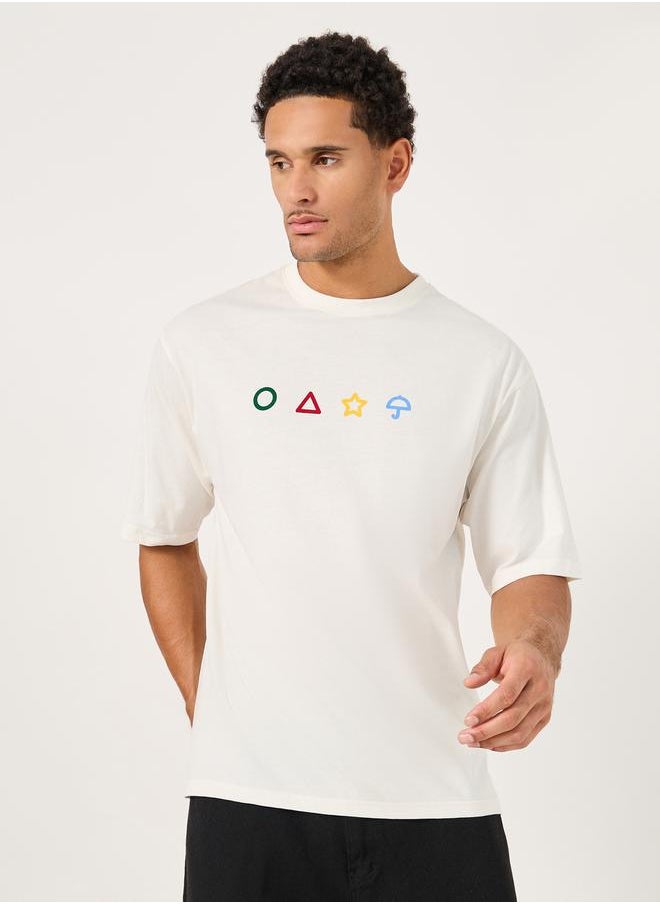Styli - Squid Games Character Graphic Print Oversized T-Shirt - Image 1