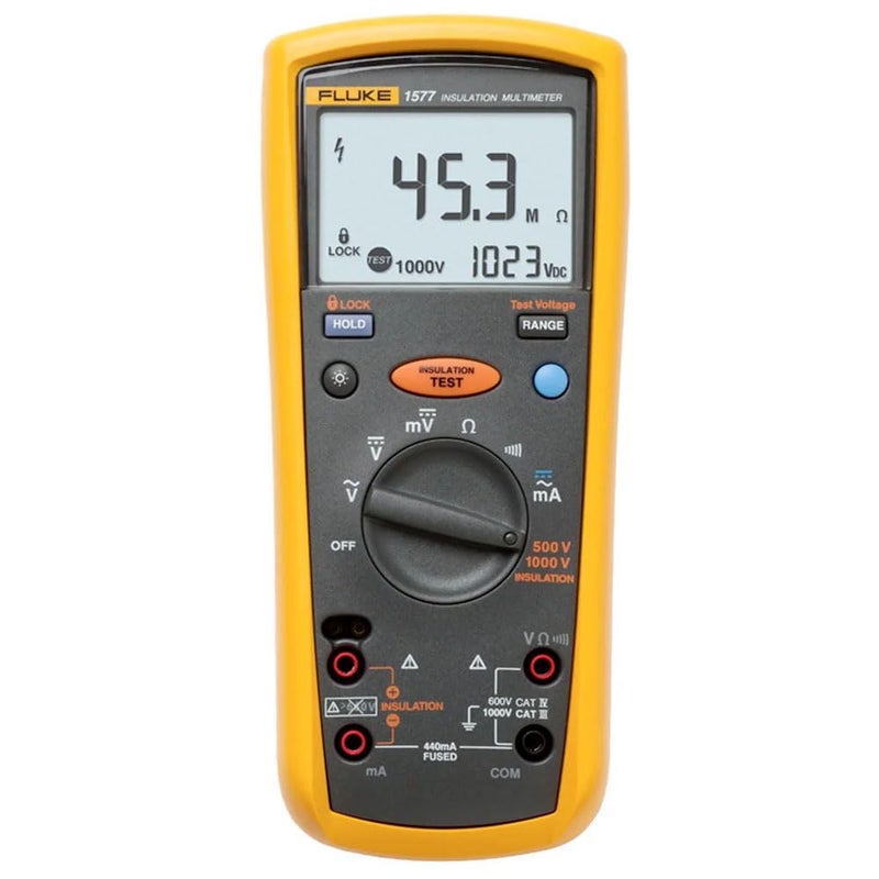 FLUKE Fluke 1577 Insulation Multimeter, LCD Display, 600 Megaohm Resistance, 500/1000V Voltage