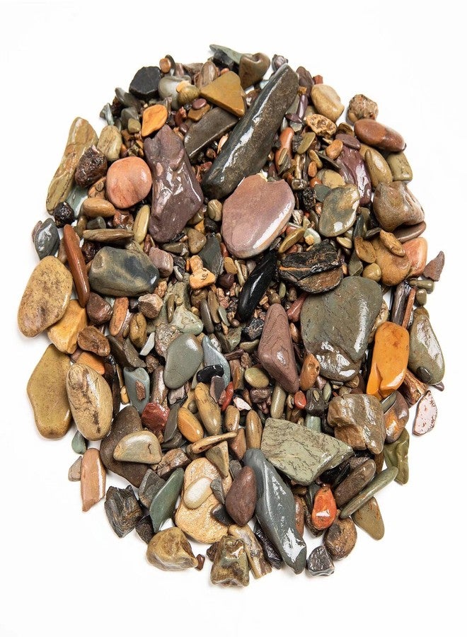 WDEFUN Aquarium Gravel River Rock, Natural Polished Mixed Colorful Stones, 10 LBS, for Plant Aquariums, Landscaping, Vase Filler - Image 1