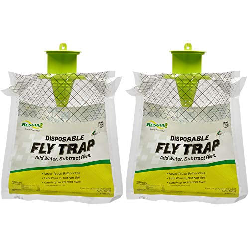 RESCUE! Outdoor Disposable Hanging Fly Trap - 2 Traps - Image 1