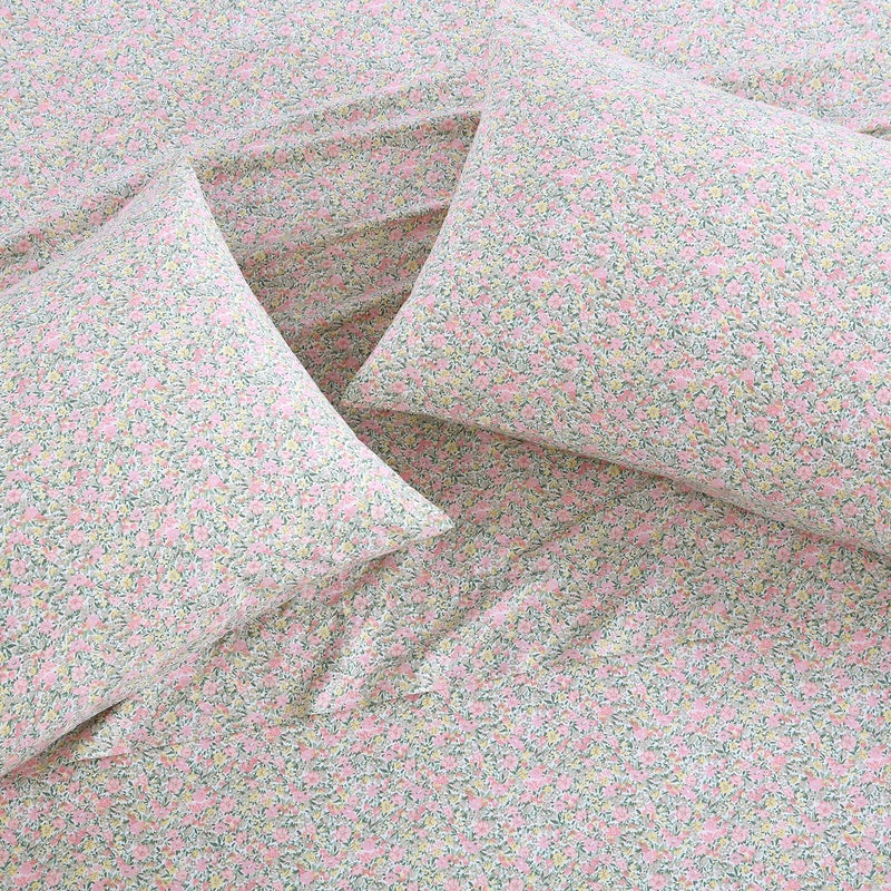 Laura Ashley - Standard Pillowcase Set, Breathable Percale Cotton Bedding, Crisp & Cool for Year Round Use, Coquette Room Decor (Loveston Pink, 2 Piece) - Image 3