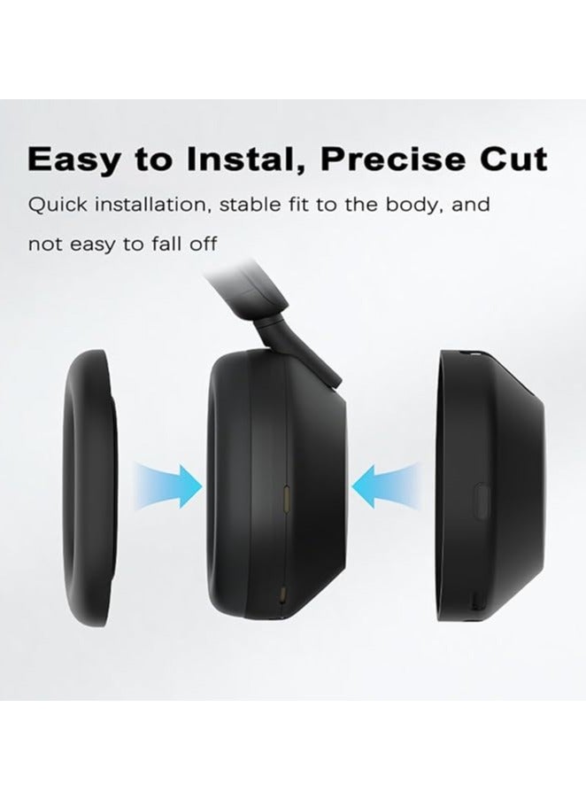 3 Sets  Case Cover for Sony WH-1000XM6 Silicone Protective Cover,Silicone Ear Pads & Headband & Ear Cups Protector-Black  - Image 2