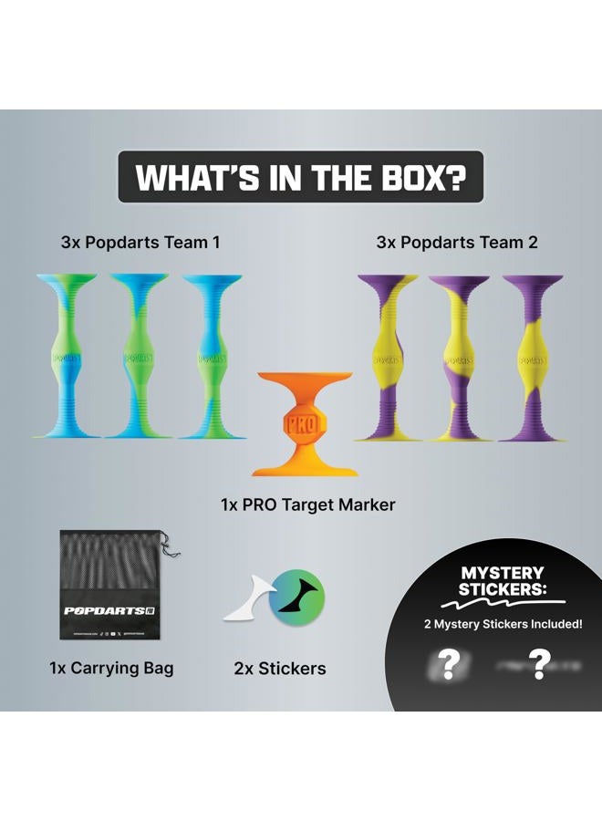Popdarts PRO Pack Game Set (Wigglenobber Target Marker) - Indoor, Outdoor Suction Cup Throwing Game - Competition with a POP - Image 3