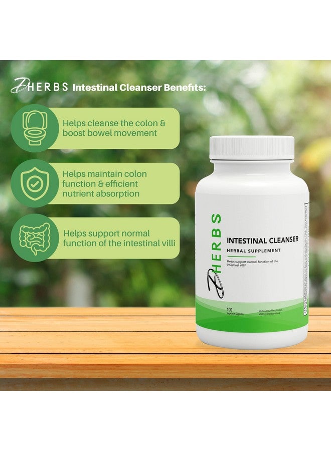 DHerbs Intestinal Cleanser Digestion Supplement, 100 Vegetarian Capsules- Digestive System Cleanse Capsules Made with Pure Herbs - Colon Cleanse Supplement for Overall Gut Wellness - Image 4