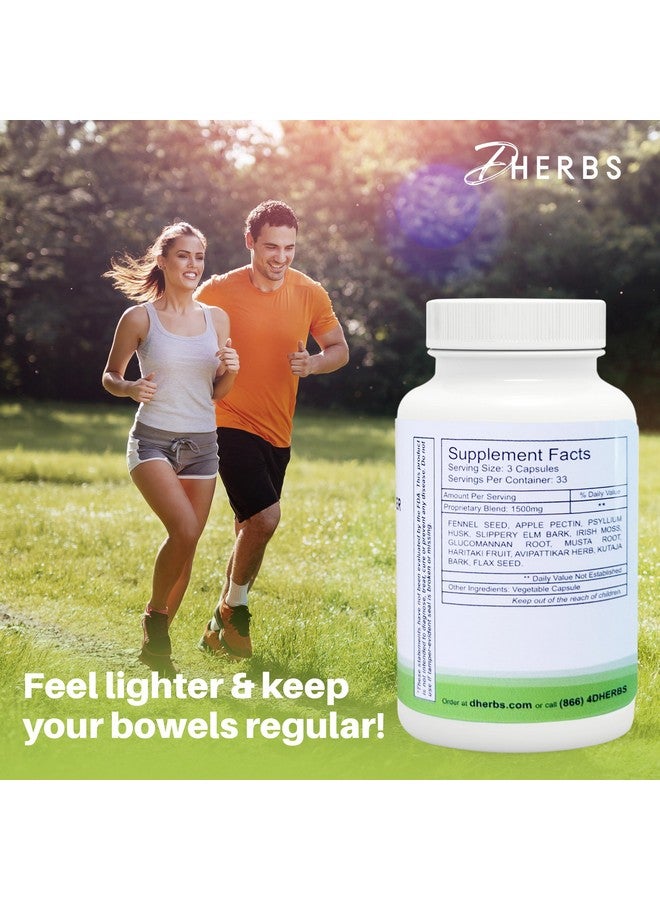 DHerbs Intestinal Cleanser Digestion Supplement, 100 Vegetarian Capsules- Digestive System Cleanse Capsules Made with Pure Herbs - Colon Cleanse Supplement for Overall Gut Wellness - Image 2