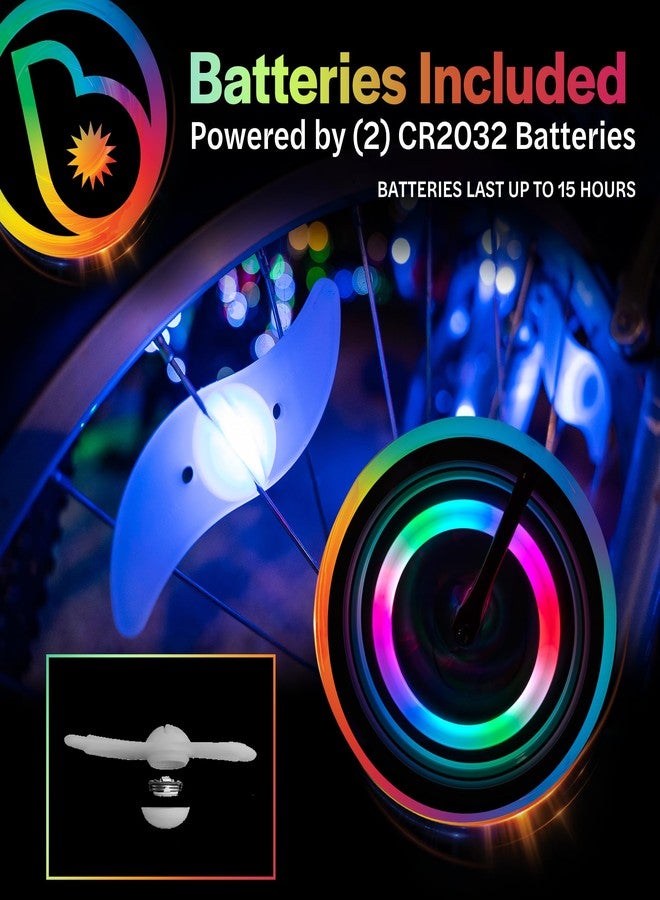 Brightz SpokeBrightz 2-Pack LED Bike Wheel Lights - Color Changing Bike Spoke Light - LED Bike Tire Lights for Kids, Adults, Boys, and Girls - Bicycle Accessories for Riding Bikes at Night - Image 4