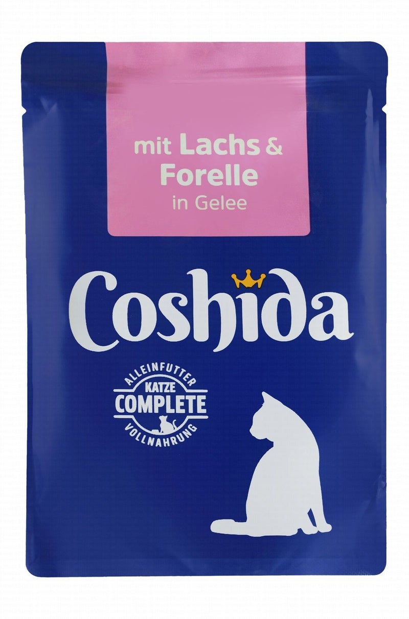Coshida Wet Cat Food with Salmon and Trout for Adult Cats - 100 gr - Image 1