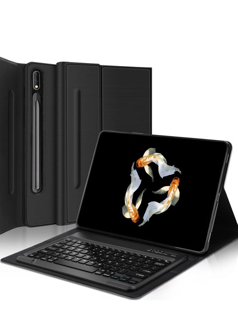 2022 Samsung Galaxy Tab S9 Ultra 2023/S8 Ultra Keyboard Protective Case | 14.6 Inch Slim Smart Cover with S Pen Holder | Multi-Use Bluetooth Keyboard for Galaxy Tab S9 Ultra | Stylish & Durable Black Protective Case