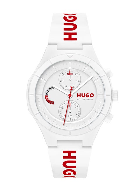 HUGO BOSS WATCH ROUND ANALOG MEN'S WHITE CASE WATCH - 1530406