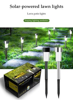 DUNISO 10 Pieces of Solar outdoor lights,LED plastic landscape lights, waterproof, 40mah, suitable for courtyards, parks, gardens, lawns, black  - Image 3