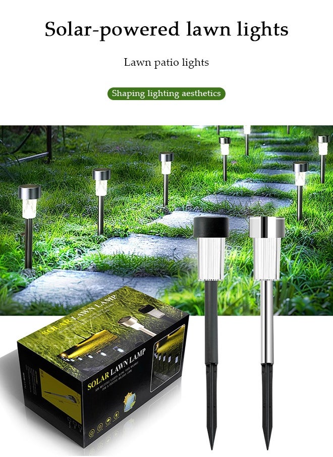 DUNISO 10 Pieces of Solar outdoor lights,LED plastic landscape lights, waterproof, 40mah, suitable for courtyards, parks, gardens, lawns, black  - Image 3