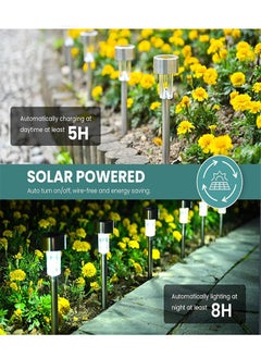 DUNISO 10 Pieces of Solar outdoor lights,LED plastic landscape lights, waterproof, 40mah, suitable for courtyards, parks, gardens, lawns, black  - Image 4