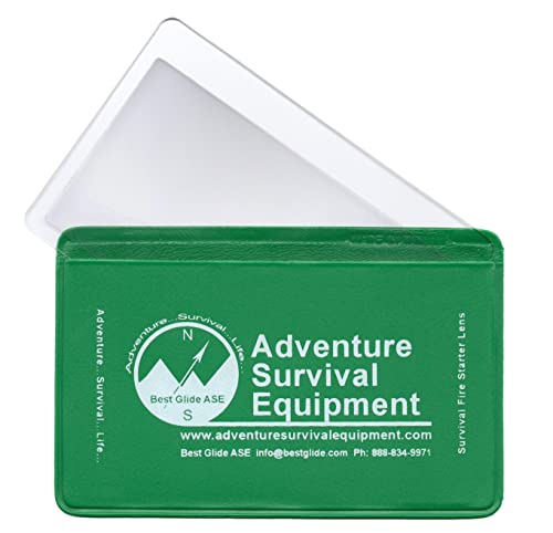 Best Glide ASE Credit Card Size Fresnel Lens Fire Starter and Magnifier Lenses (3 Pack - Green) - Image 3