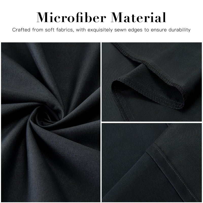 DOWNSTORIA Body Pillow Cover, Ultra Soft Microfiber Long Pillowcase, Envelope Closure Large Pillow Cases 20x54 inch (Black) - Image 3