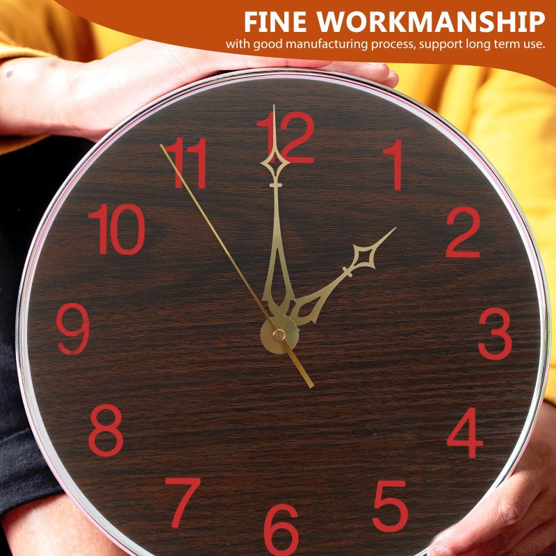 10 Inch Round Dark Wood Grain Clock Dial Plate 3mm Thick for DIY Clock Making and Repair - Image 4