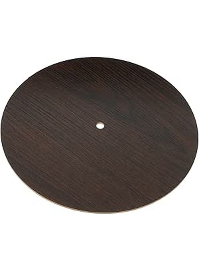 10 Inch Round Dark Wood Grain Clock Dial Plate 3mm Thick for DIY Clock Making and Repair - Image 1