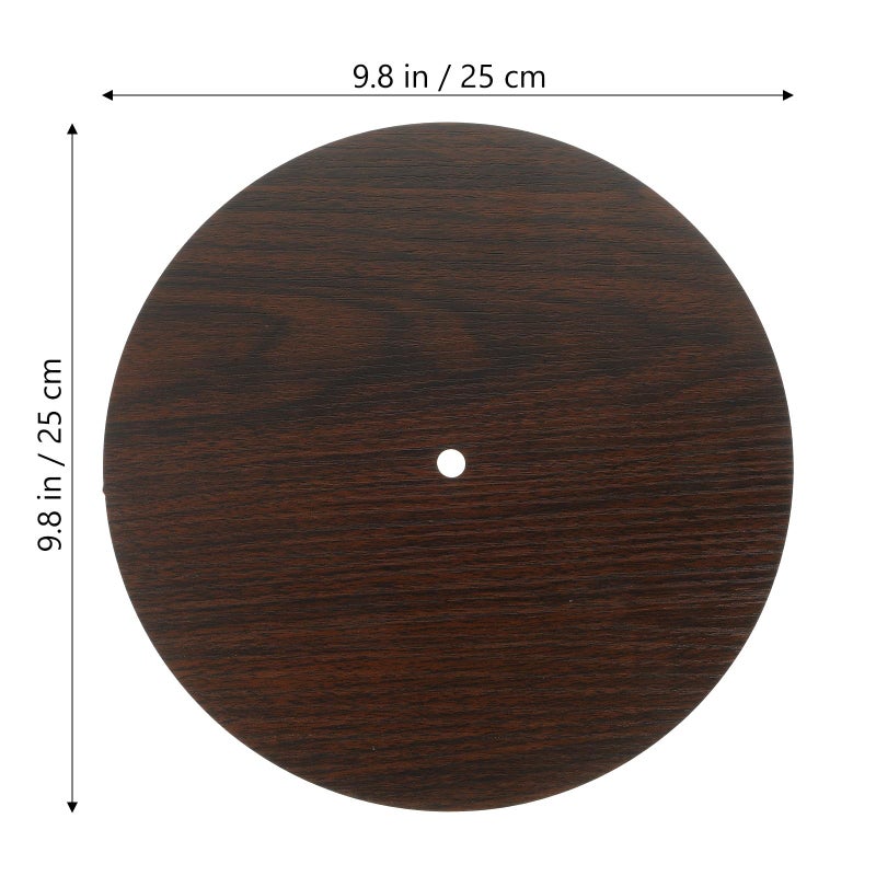 10 Inch Round Dark Wood Grain Clock Dial Plate 3mm Thick for DIY Clock Making and Repair - Image 3