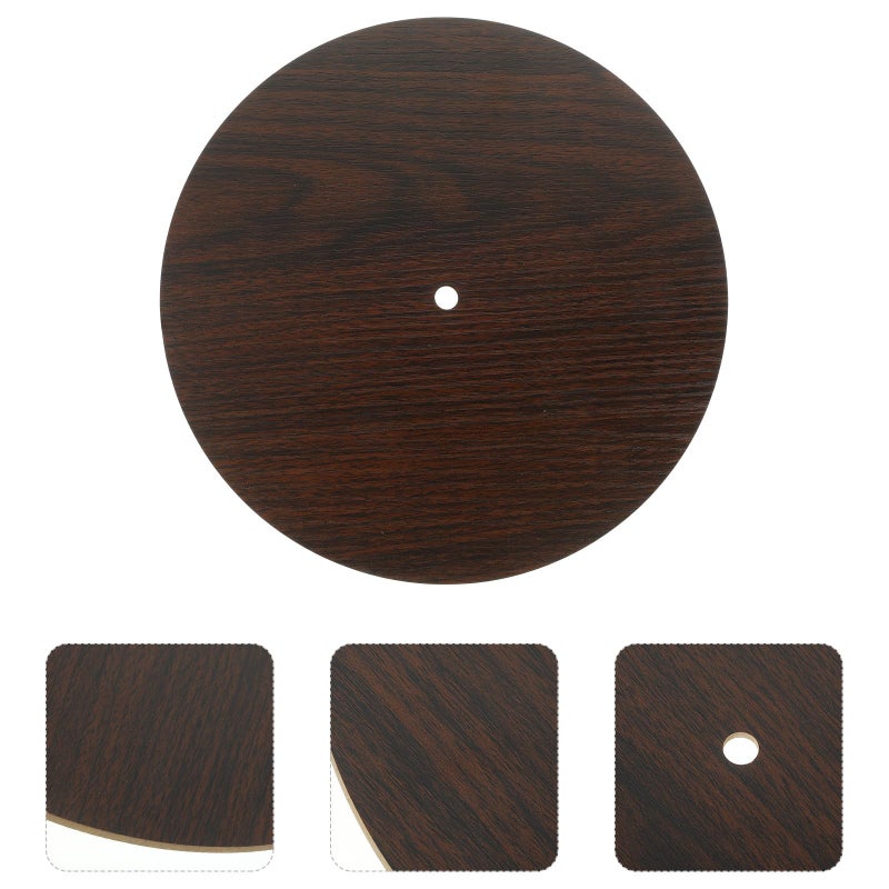 10 Inch Round Dark Wood Grain Clock Dial Plate 3mm Thick for DIY Clock Making and Repair - Image 5