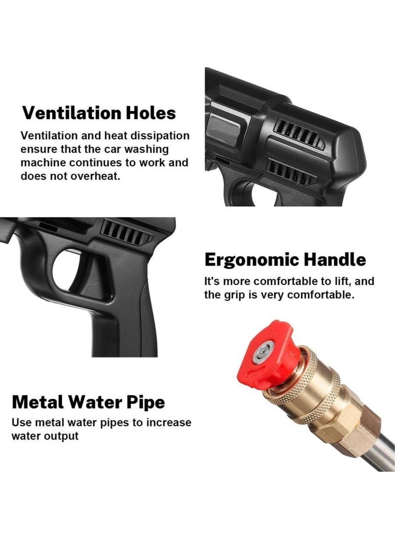 Gulf Trend 48V 25000mAh 30Bar Cordless High Pressure Car Washer with Nozzles Water Gun Set Garden Cleaning Jet Washing Machine - Image 5