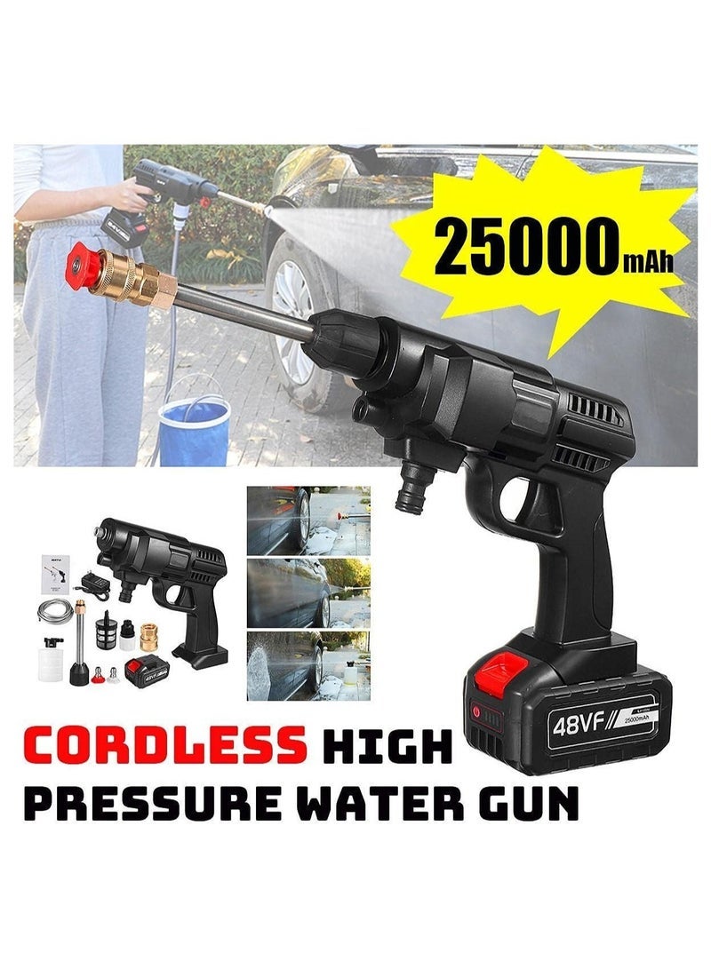 Gulf Trend 48V 25000mAh 30Bar Cordless High Pressure Car Washer with Nozzles Water Gun Set Garden Cleaning Jet Washing Machine - Image 3