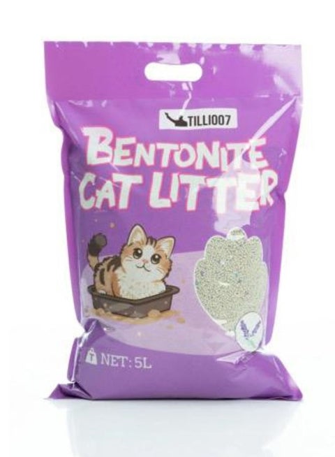 TILLI007 Natural Calcium Bentonite Cat Litter [5L-Levendor] - 99% Pure, with Sodium Nitrogen Carbonate and Fragrance