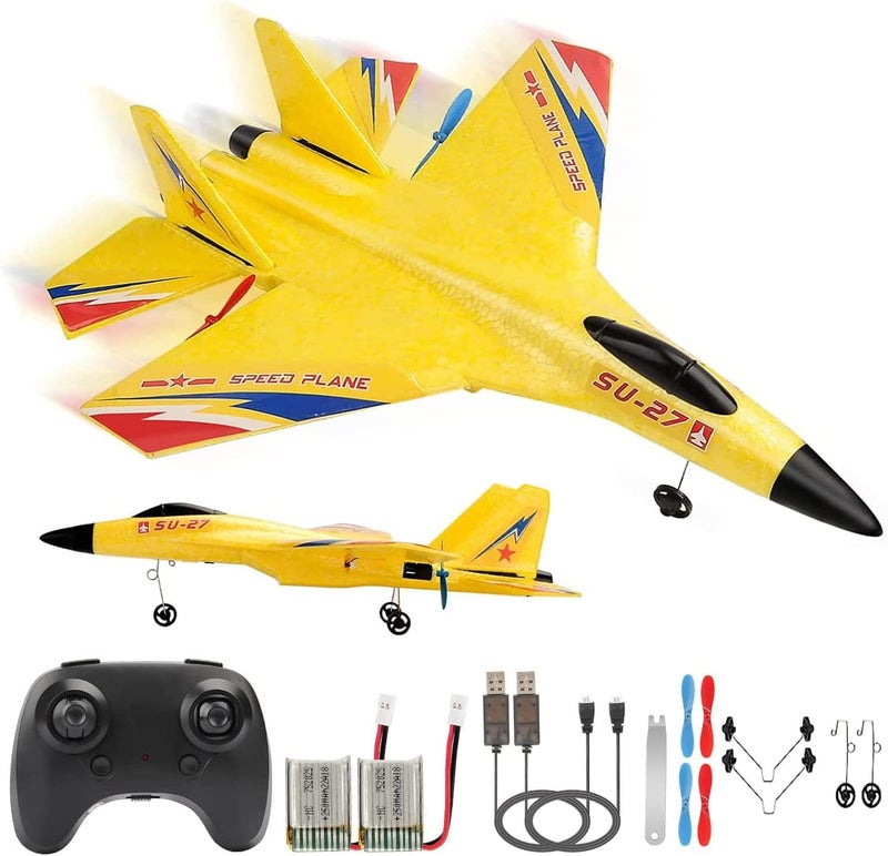 RoofWorld SU27 RC Fighter Plane Beginner Friendly RC Airplane 6Axis AutoStabilizer Remote Control Glider Aircraft Ready to Fly Crash Resistant 2 Batteries - Image 3