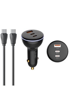 Car Charger Turbo  Compatible with LDNIO  (160W) USB-C1  PD100W + USB-C2 PD 30W +USB-A1 30W QC3.0 Type-C QC 3.0 Fast Charging Laptop Mobile Cell Phone - pzsku/ZEC9E78654F8FC5D8EC58Z/45/_/1731929643/4efd6c42-9ebc-4ae2-bb2b-8273f1d32110