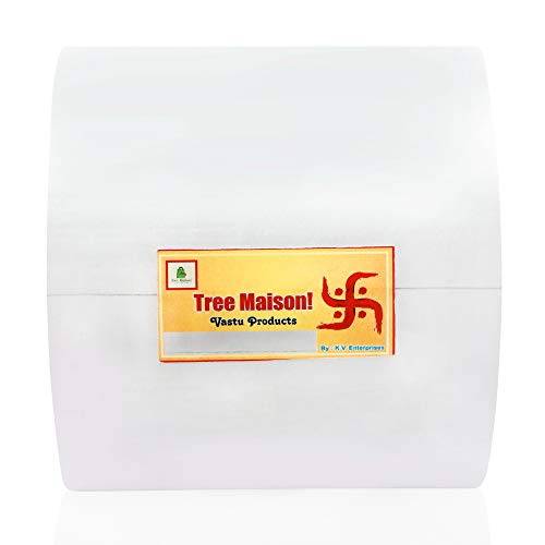 TREEMAISON Big White Vastu Tape For Vastu Dosh/Vastu Correction For Bathroom And Entrance (Color -White, Size - 4 Inch) 25 Meter Approx.Self Adhesive Tape Floor Tape(Pack Of 1) - Image 1