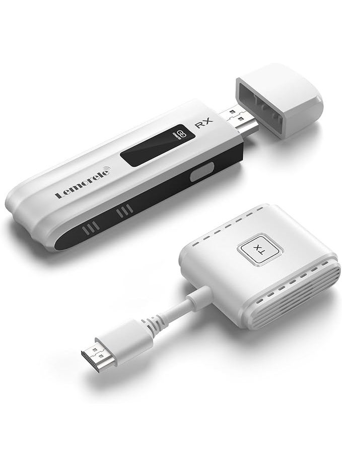 Lemorele Wireless HDMI Transmitter and Receiver,Portable 1080P@60Hz HD Wireless HDMI, 164FT/50M Range, 2.4G&5G Ultra Low Latency for TV, Projector, Monitor, Laptop, Camera, Streaming Video & Audio - Image 1