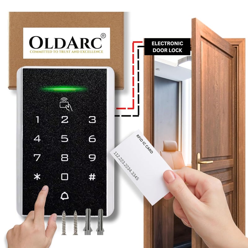 OldArc KM35 Door Access Control Keypad 12VDC 2000 user Pin RFID Card Door Open Access Control for ZKTeco Door Lock Access Controller Pin Card Access Control System Gate Entry for Office Home - Image 1