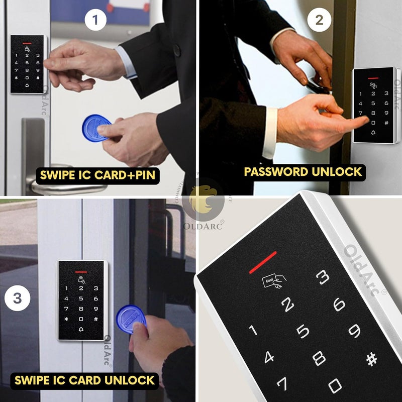 OldArc KM35 Door Access Control Keypad 12VDC 2000 user Pin RFID Card Door Open Access Control for ZKTeco Door Lock Access Controller Pin Card Access Control System Gate Entry for Office Home - Image 3