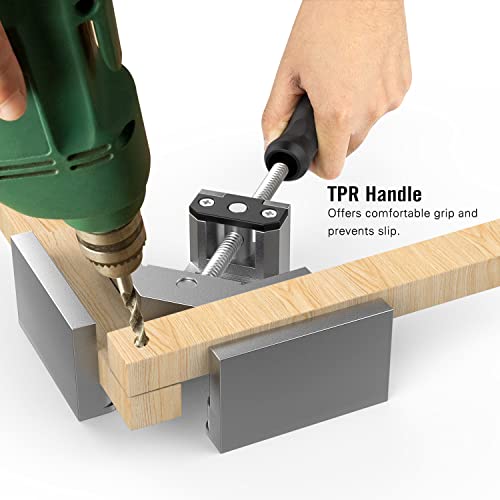 Housolution Right Angle Clamp, Housolution [4 PACK] Single Handle 90° Aluminum Alloy Corner Clamp, Clamps for Woodworking Adjustable Swing Jaw, Woodworking Tools Photo Frame Vise Holder, Gifts for Men Dad - Image 4