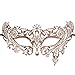 Thmyo Womens Laser Cut Metal Venetian Halloween Mardi Gras Party MaskRose gold 2 - Image 3