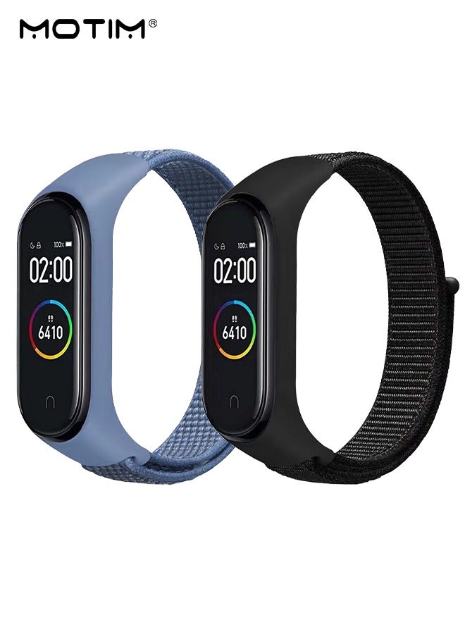 Motim 2 Pcs Nylon Strap Compatible with Xiaomi Mi Band 8/9/10, Adjustable Replacement Band for Men and Women  - Image 1