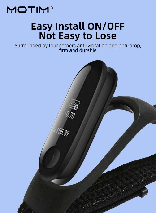 Motim 2 Pcs Nylon Strap Compatible with Xiaomi Mi Band 8/9/10, Adjustable Replacement Band for Men and Women  - Image 5