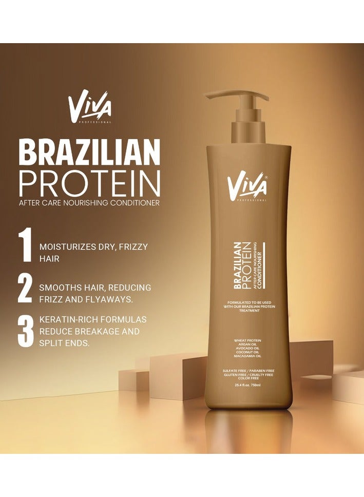 Viva Brazilian Protein After Care Nourishing Conditioner 750ml USA ,Rich in wheat protein