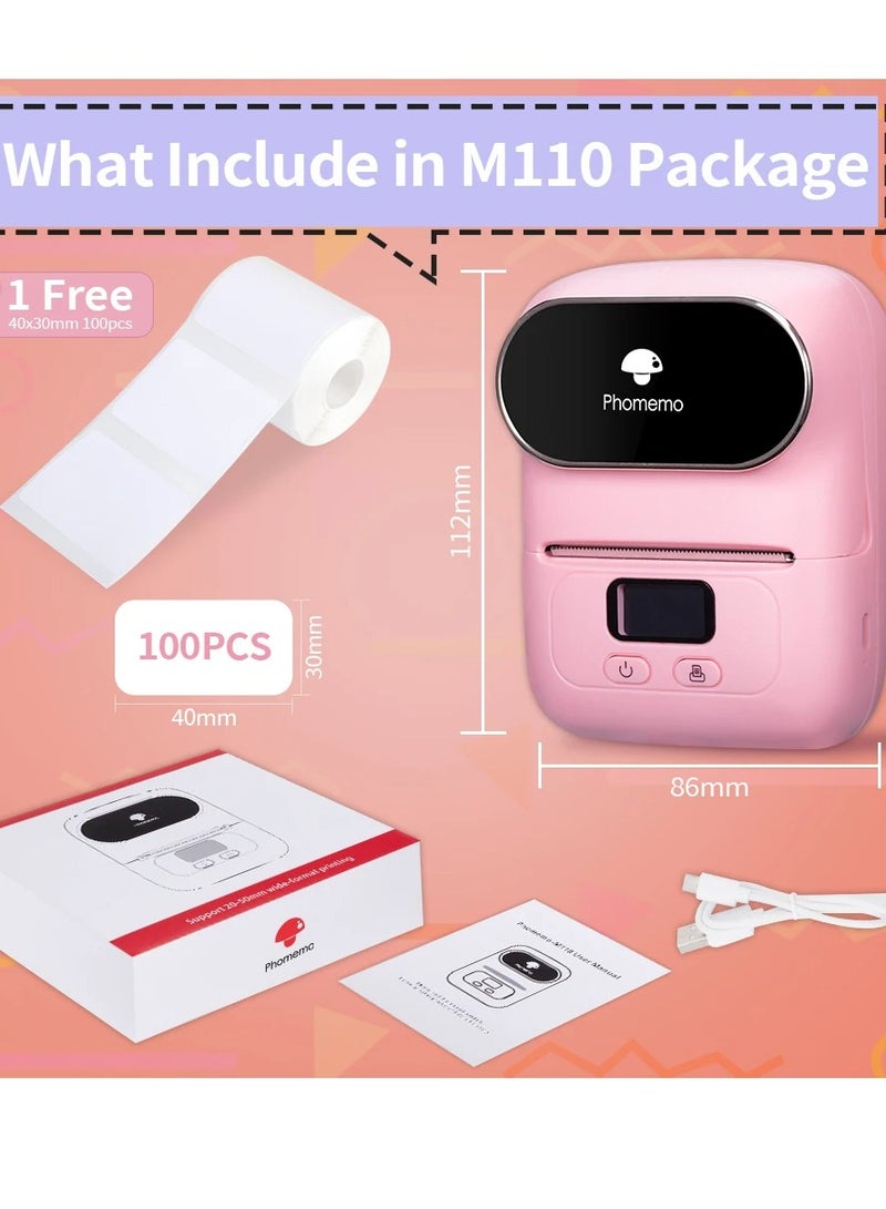 Phomemo M110 Label Machine Thermal Label Printer with Wireless Portable Label Maker Machine for Barcode Self-adhesive Printer - Image 2