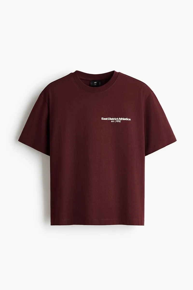 H&M  Loose Fit Printed T-shirt for Men | Best Price UAE