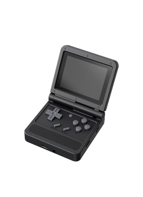 V90 Game Machine Mini Handheld Flip PS Open Source Handheld 64-bit Classic Retro Nostalgic GBA Arcade-Product Color:V90-64gb Standard Configuration-Model:Black (english Version)