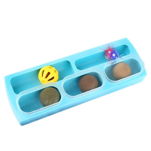 WoLover Catnip Wall Ball Toys for Cats Rotatable Cat Snack Edible Balls with Natural Healthy Catnip Silvervine Gall Nut Kitten Playing Chewing Cleaning Teeth Toy - Image 1