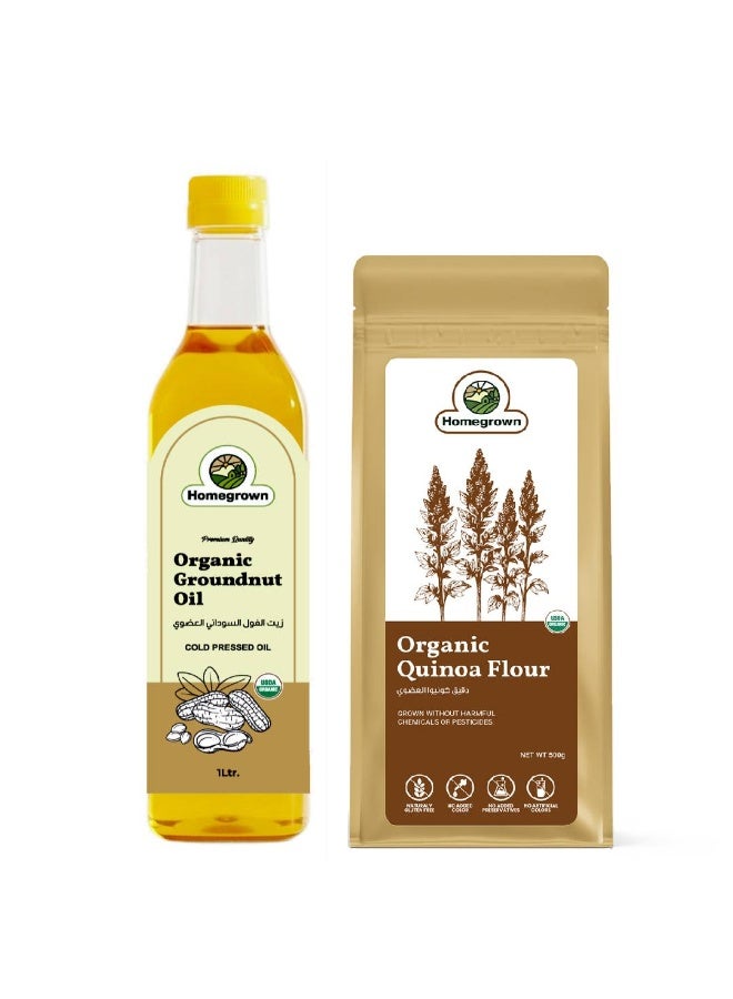 HG Organic Groundnut Oil + HG Organic Quinoa Flour  ( White ) ( 2 Pack  )