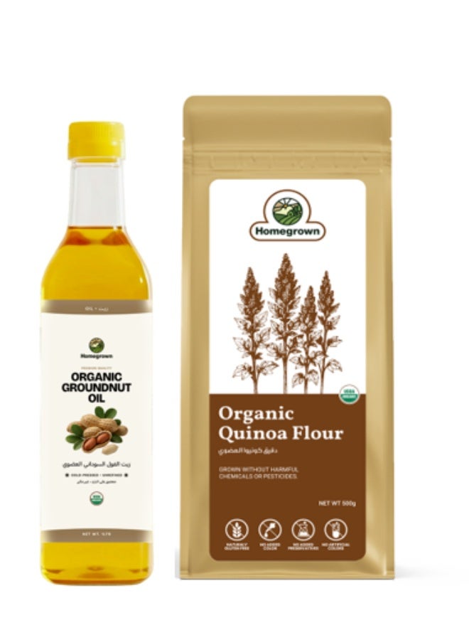 HG Organic Groundnut Oil + HG Organic Quinoa Flour  ( White ) ( 2 Pack  )