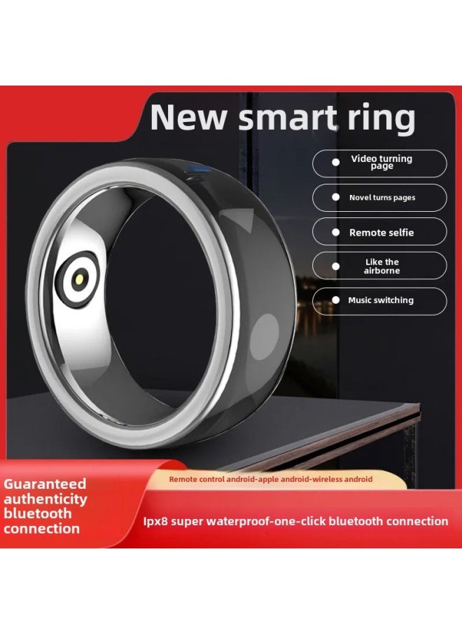 Generic Smart Ring Remote Control For Shake Short Video Page Flip Praise Mute Novel Reading Controller Portable-Colour:Technology Ring Size 12 Finger Circumference 67.2mm  - Image 1