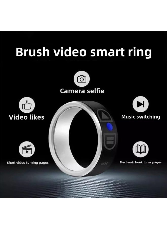 Generic Smart Ring Remote Control For Shake Short Video Page Flip Praise Mute Novel Reading Controller Portable-Colour:Technology Ring Size 12 Finger Circumference 67.2mm  - Image 4