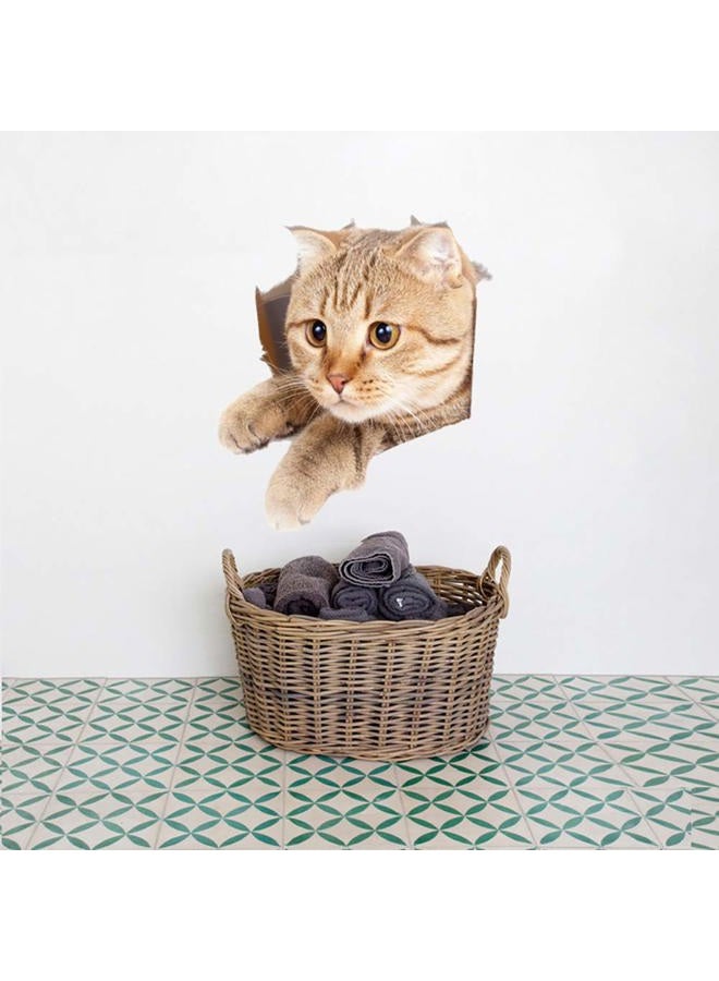 TTSAM 11PCS New 3D Removable Cartoon Animal Cats Large Wall Stickers, Easy to Peel Easy to Stick Safe on Painted Walls Cute Cat Decor Posters for Nursery Room Toilet Kitchen Offices - Image 3