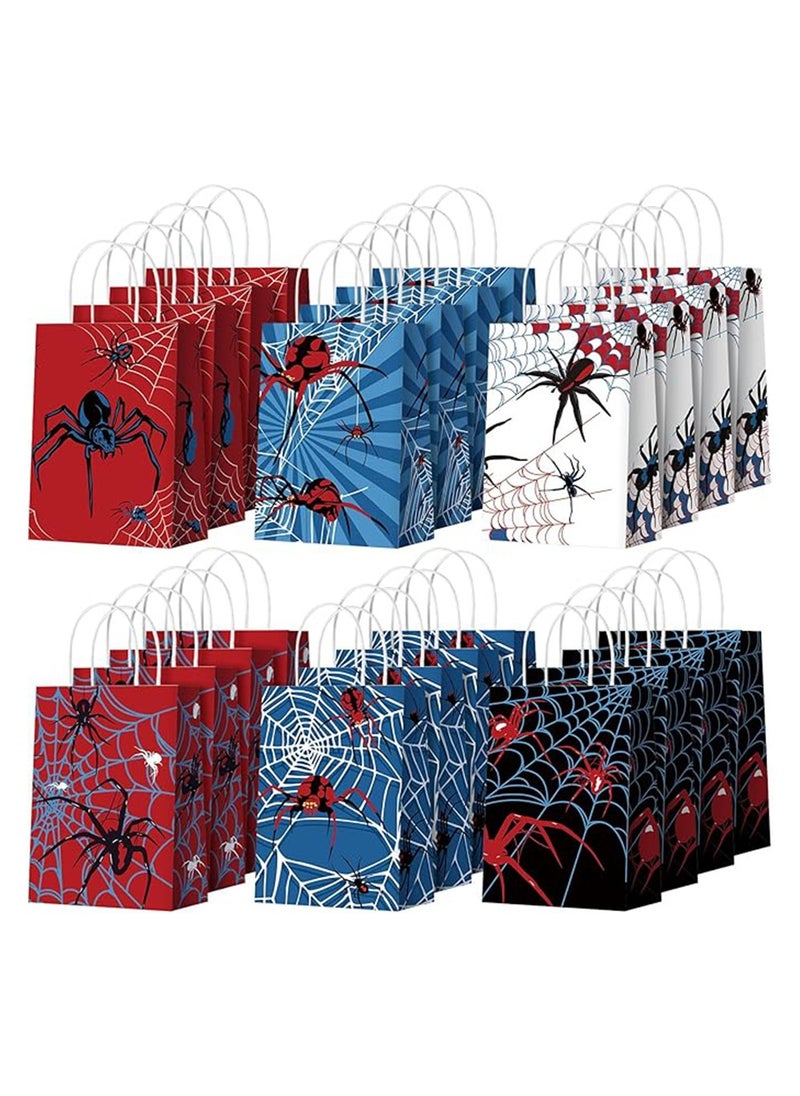 SPIDERMAN 24 Pcs Spiderman Goodie Bags Spiderman Party Bags,Spiderman Gift Bags,Spiderman Candy Bags for Boys Girls Kids Spiderman Theme Birthday Party Decorations Suppilies  - Image 1