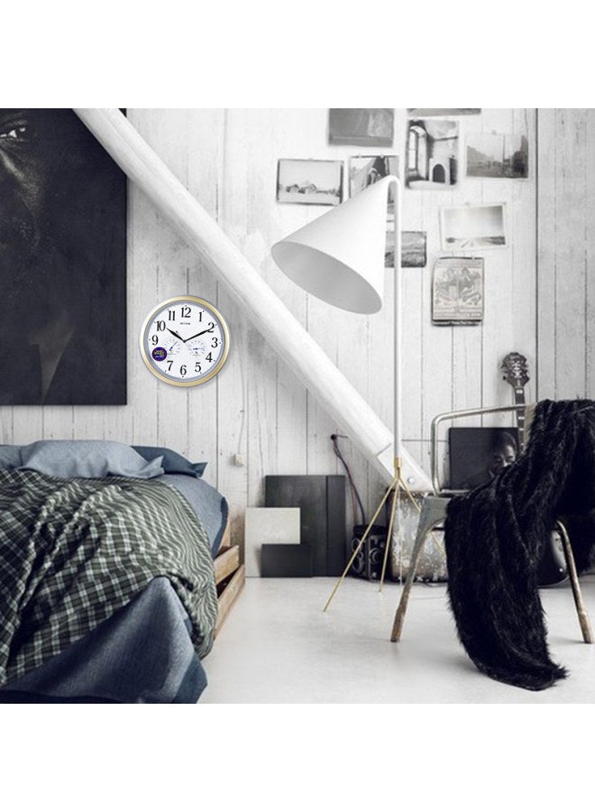 Rhythm Living Room Wall Clock Simple Creative Silent Wall Clock Bedroom Temperature And Humidity Clock 33cm 8mga26wr19 - Image 3