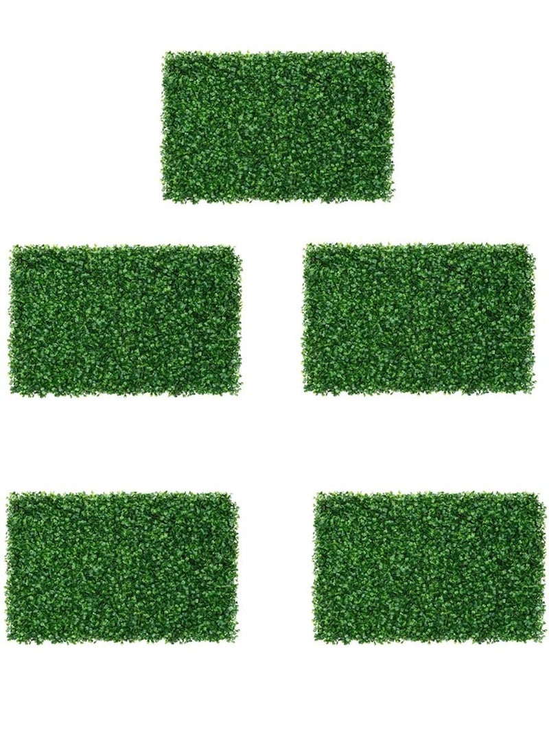LINGWEI Wall Grass Artificial Faux Hedges Panels Artificial Wall Plants Plastic Turf For Home Indoor Outdoor Garden Vila Wall Decoration 5pcs  - Image 1